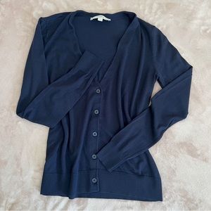 LOFT Navy Blue Sweater Cardigan
